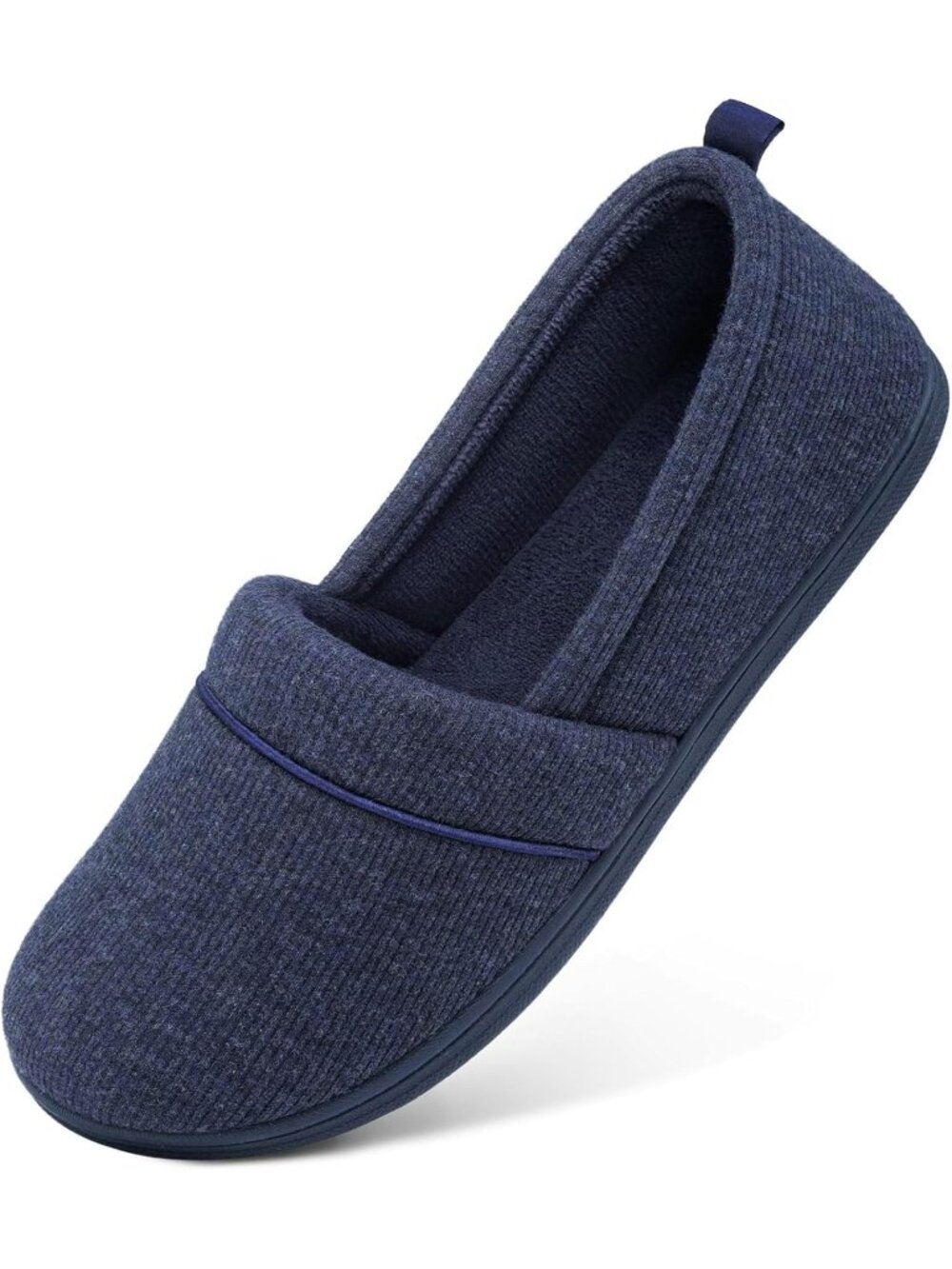 Women's Navy Blue Comfy Loafer Memory Foam Non-Slip Lightweight Soft Slippers